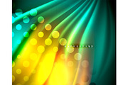 Neon holographic fluid color wave