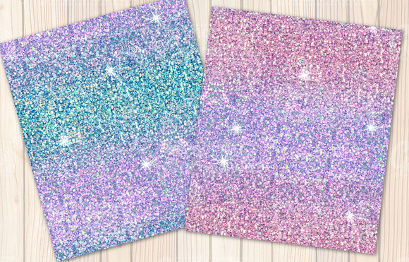 Unicorn Ombre Seamless Glitter in Textures - product preview 2