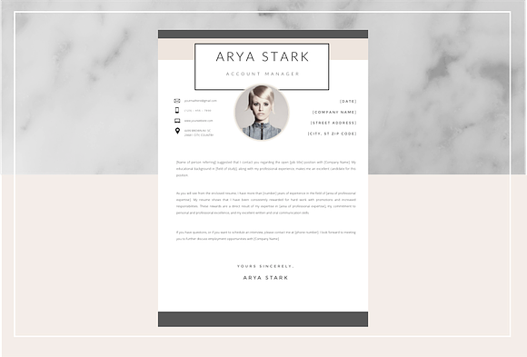 Ayra Stark Resume Template in Resume Templates - product preview 2