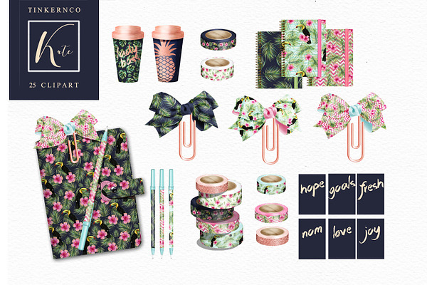 Tropical Planner Accessory Graphics