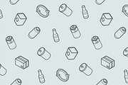Garbage outline isometric pattern