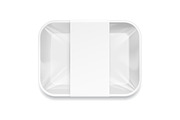 White Styrofoam Food Tray pack