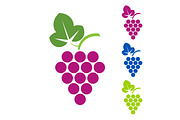 Grape sign. Logo wine production
