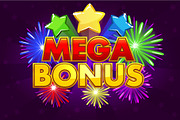 Vector MEGA BONUS banner for lottery