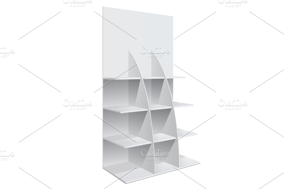 Promotion shelf. Retail Trade Stand in Objects - product preview 8