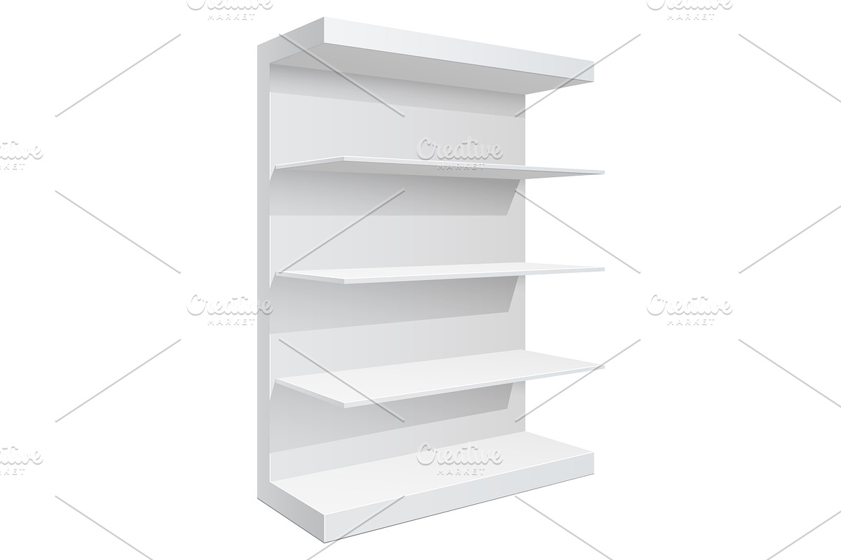 Promotion shelf. Retail Trade Stand in Objects - product preview 8