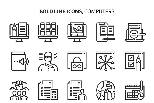 Computers and networking, bold line