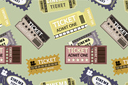 Old cinema tickets pattern
