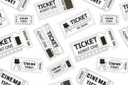 Old cinema tickets pattern