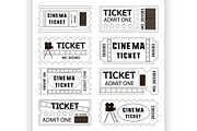 Old cinema tickets for cinema