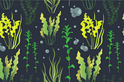 underwater green sea seaweeds