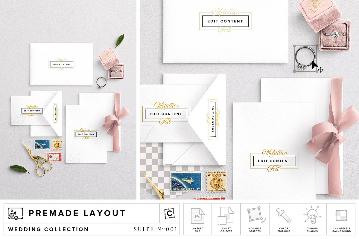 Wedding Suite Mockup in Product Mockups - product preview 8