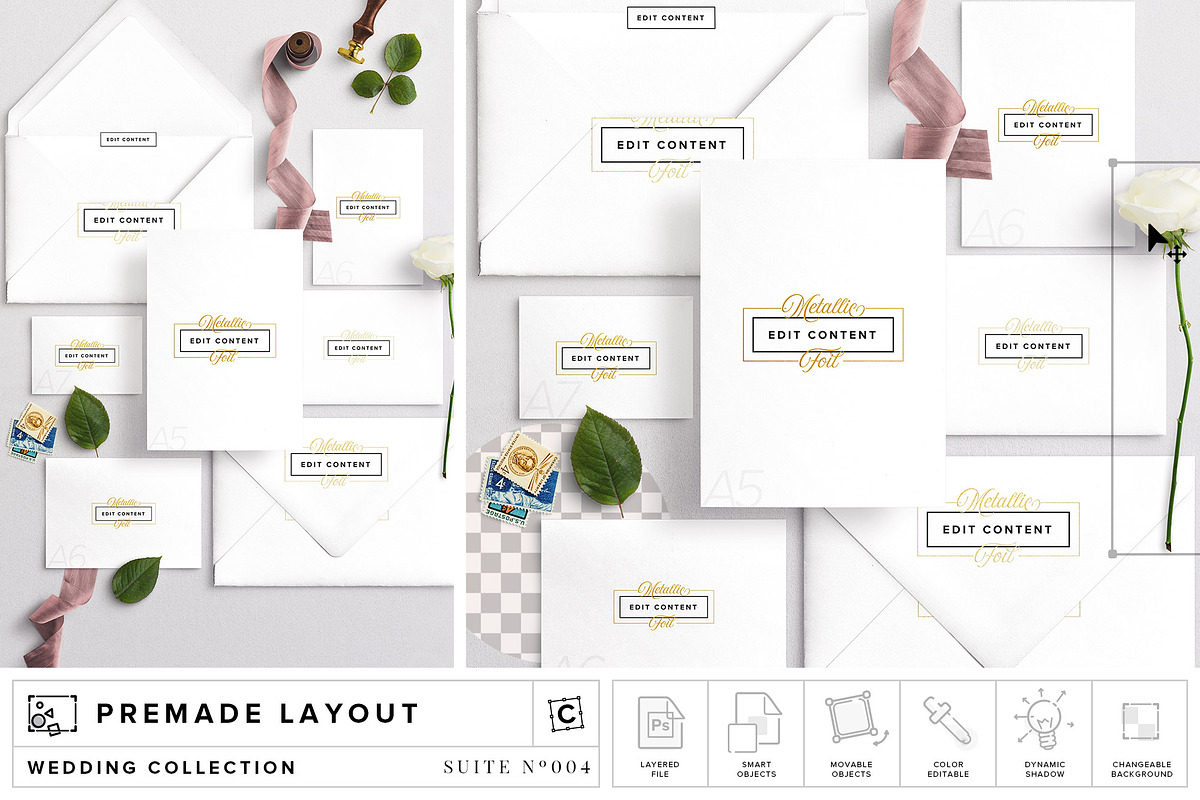 Wedding Suite Scene Mockup in Product Mockups - product preview 8