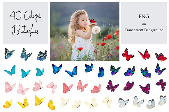80 Colorful Butterfly Overlays in Photoshop Layer Styles - product preview 10