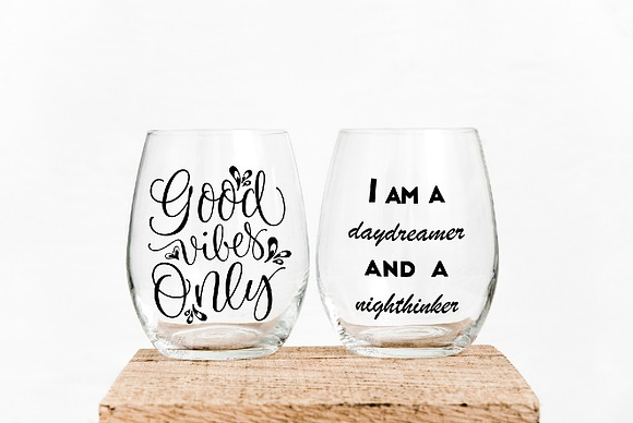 2 wine glass tumbler no stem mockups in Product Mockups - product preview 2
