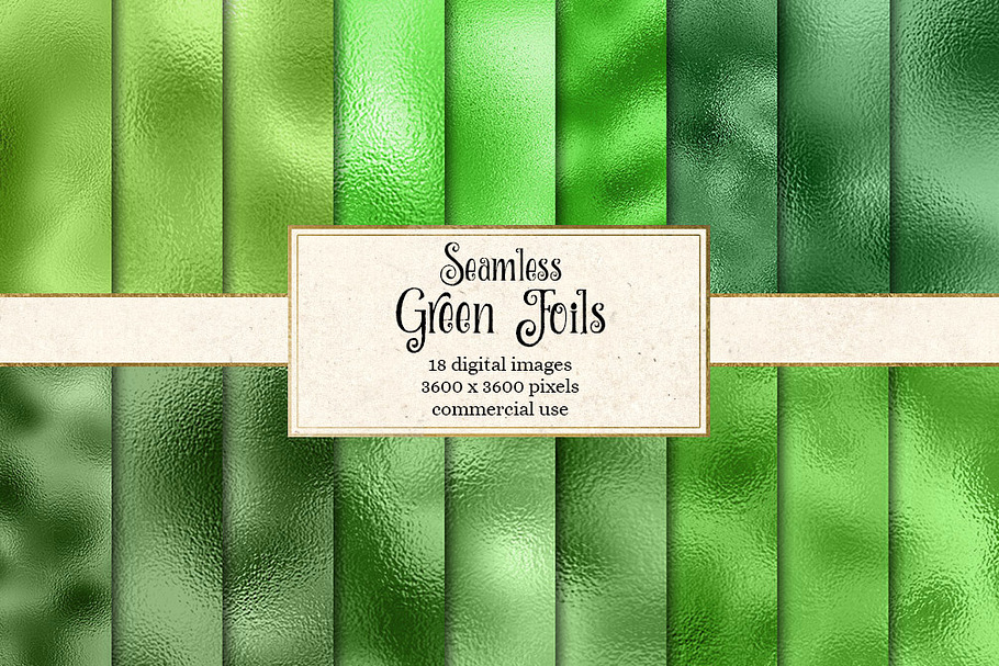 Green Foil Textures in Patterns - product preview 8