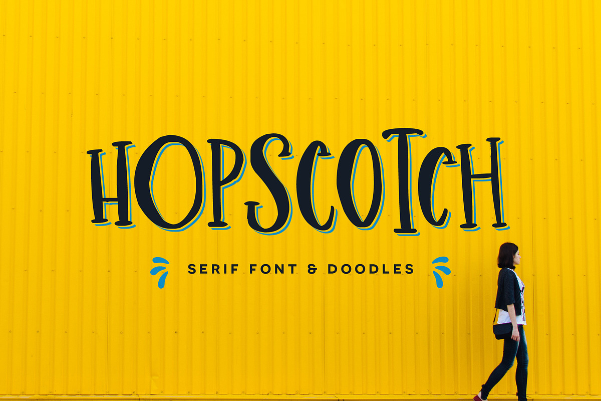 Hopscotch Font + Doodles in Slab Serif Fonts - product preview 8