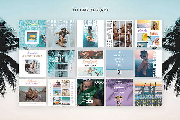 California Love - Social Pack in Instagram Templates - product preview 2