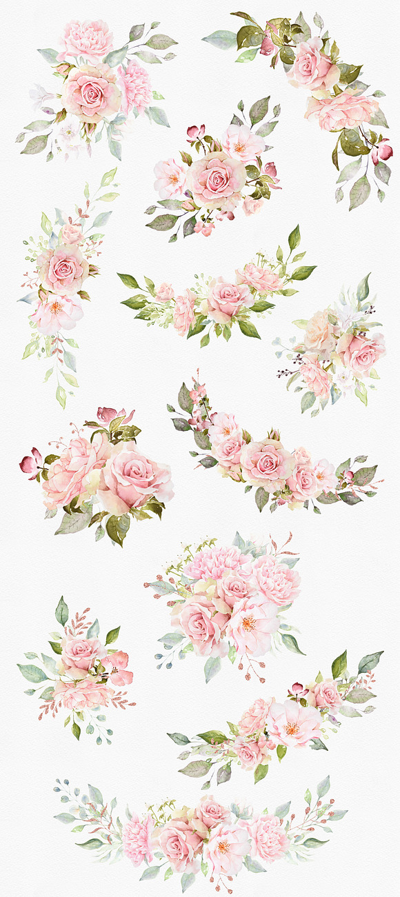 Pretty in Pink Watercolor Collection in Illustrations - product preview 2