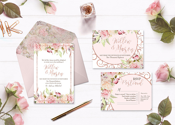 Pretty in Pink Watercolor Collection in Illustrations - product preview 3