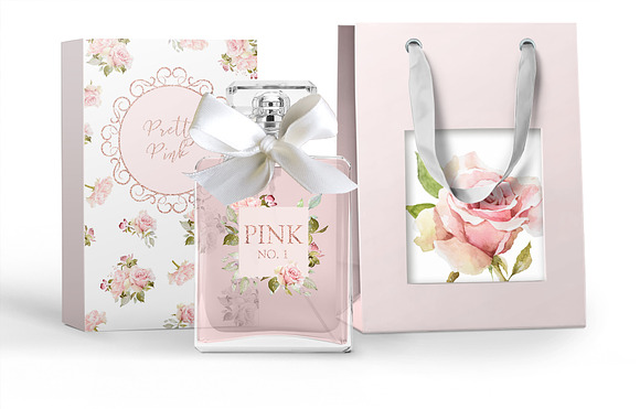 Pretty in Pink Watercolor Collection in Illustrations - product preview 6