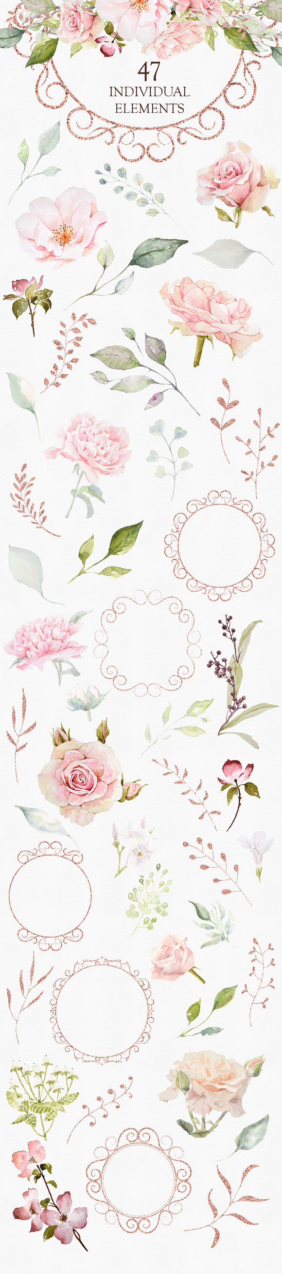 Pretty in Pink Watercolor Collection in Illustrations - product preview 7