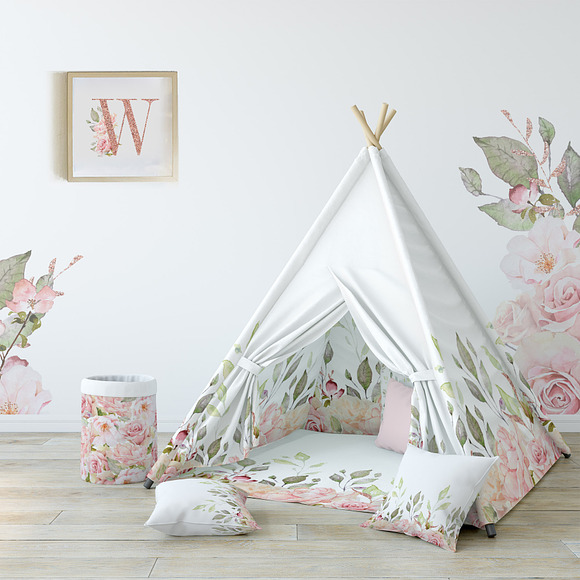 Pretty in Pink Watercolor Collection in Illustrations - product preview 10