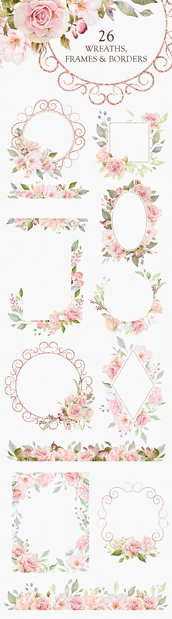 Pretty in Pink Watercolor Collection in Illustrations - product preview 12
