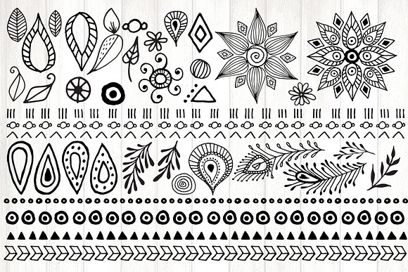 Boho Design Elements Clipart in Objects - product preview 1
