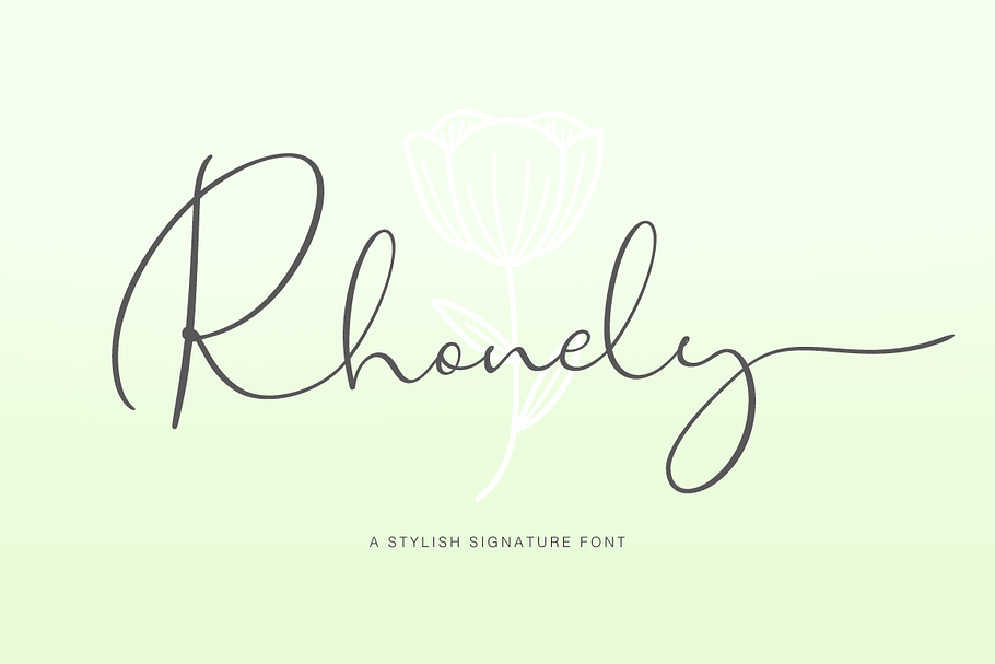 Rhonely in Script Fonts - product preview 8