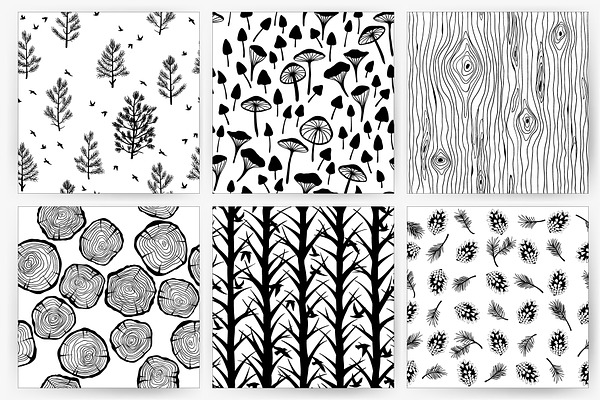 Into The Woods, 12 seamless patterns