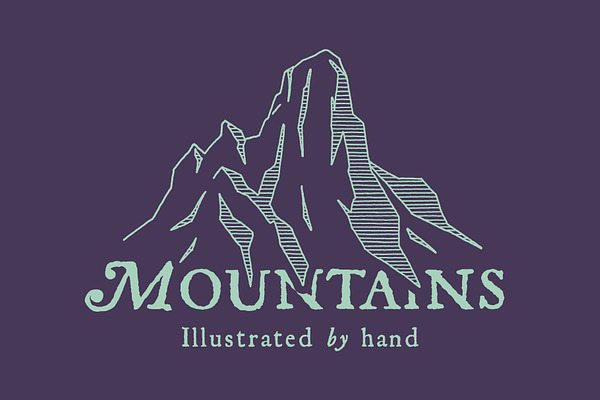 5 Mountain Ranges - By Hand
