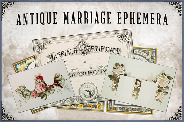 Antique Marriage Ephemera