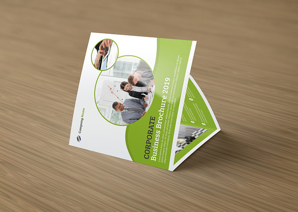 Square Tri-fold Brochure in Brochure Templates - product preview 3
