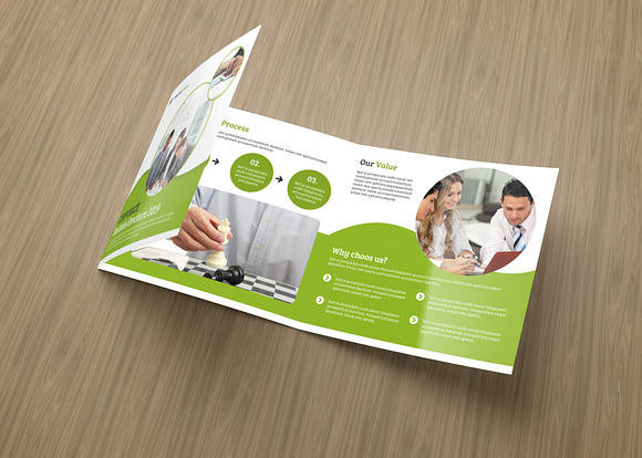 Square Tri-fold Brochure in Brochure Templates - product preview 4