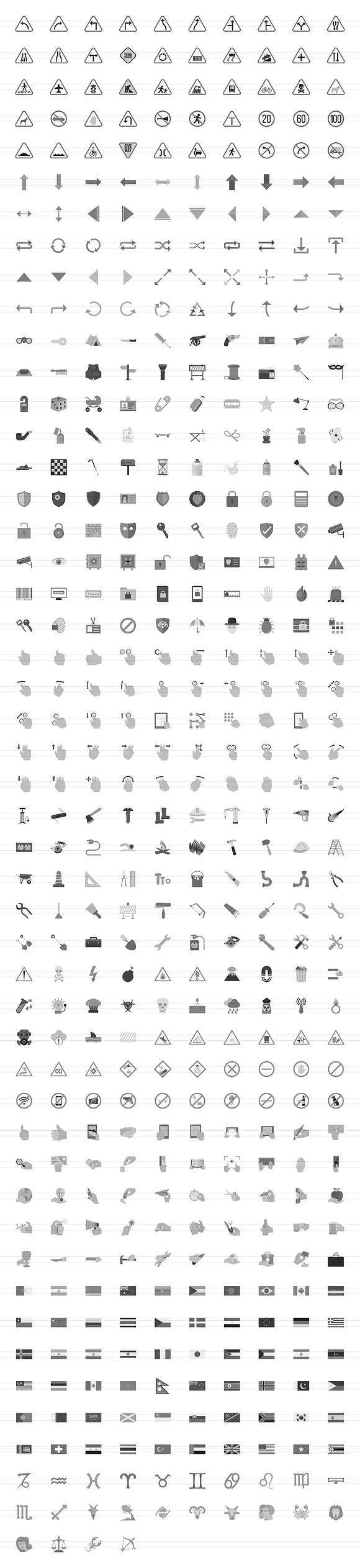 484 Signs & Symbols Grey Icons in Graphics - product preview 5
