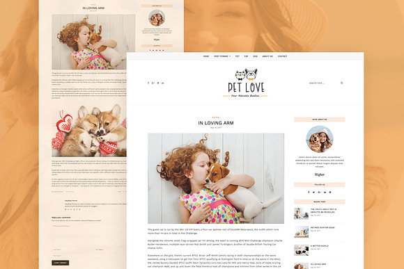 Pet Love - Animal WordPress Theme in WordPress Blog Themes - product preview 3