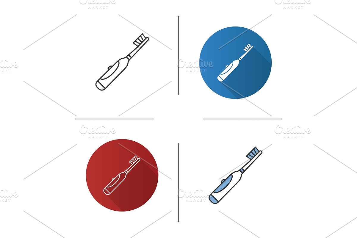 Electric toothbrush icon in Graphics - product preview 8