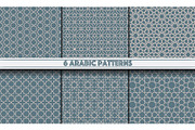Set of 6 arabic patterns background