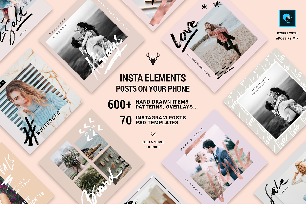 InstaElements - Instagram Posts Kit in Instagram Templates - product preview 8