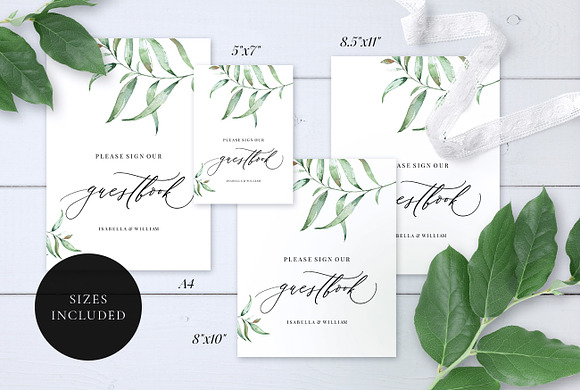 Wedding Guestbook Sign, Aurora in Wedding Templates - product preview 1