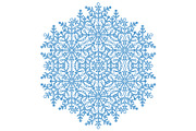 Pretty Vector Round Snowflake