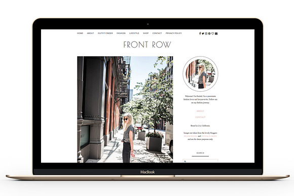Fashion Blog Shop Theme - Front Row in WordPress Minimal Themes - product preview 2