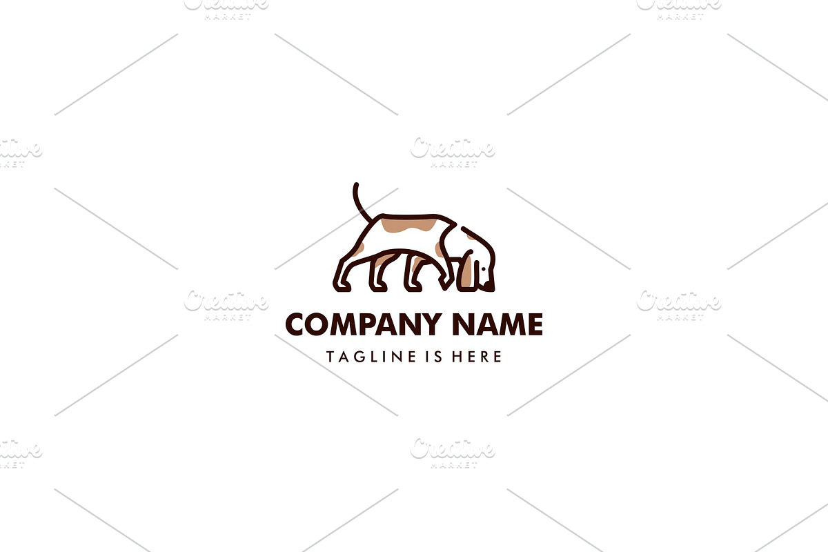 walking dog smells vector logo in Logo Templates - product preview 8
