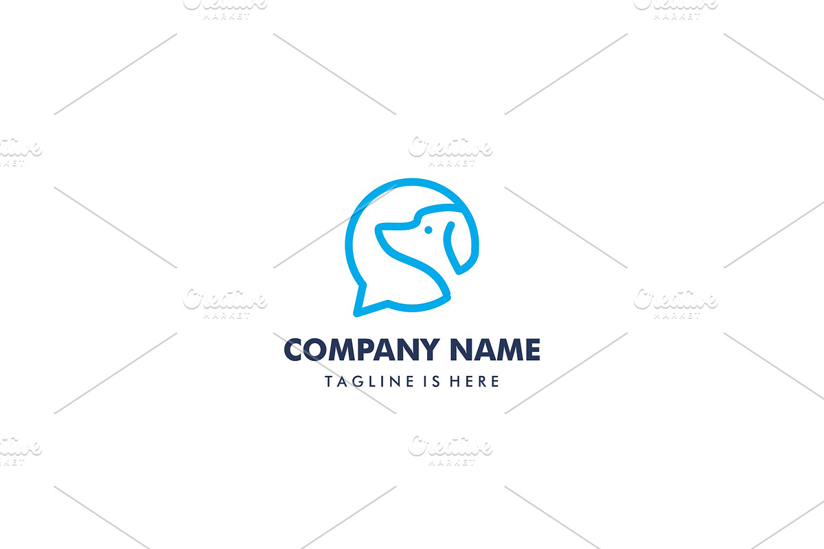 dog chat logo in Logo Templates - product preview 8