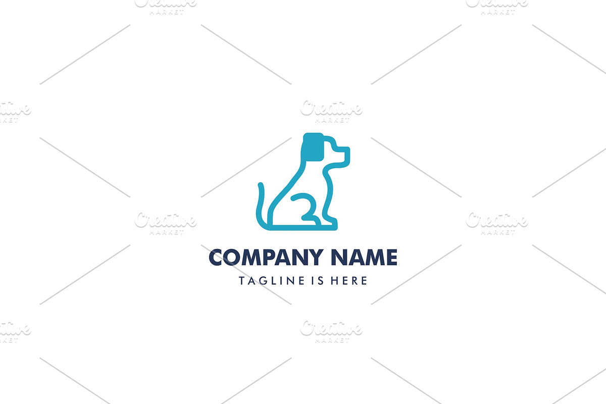 minimalist monoline outline dog logo in Logo Templates - product preview 8