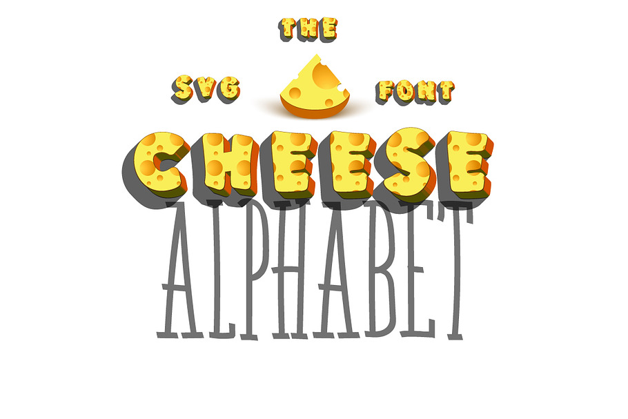 SVG 3d Font - Cheese