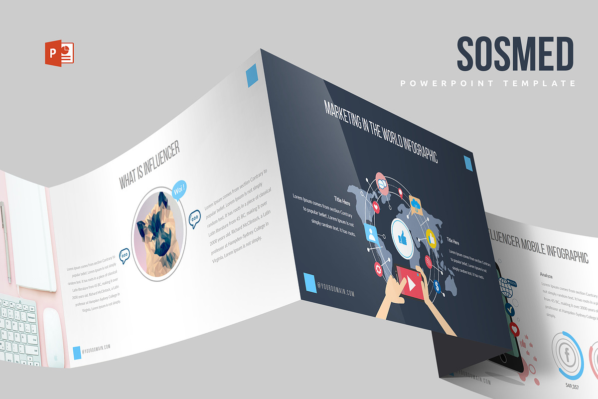 Sosmed Powerpoint Template in PowerPoint Templates - product preview 8
