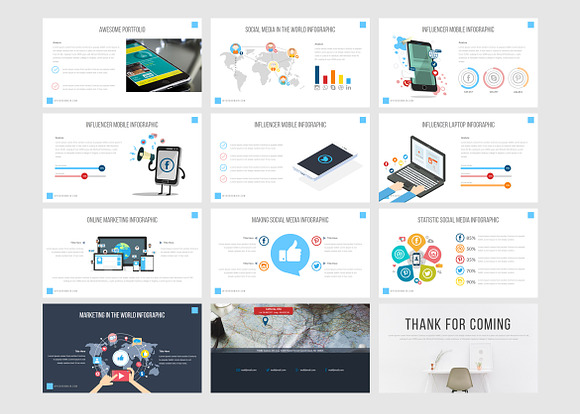 Sosmed Powerpoint Template in PowerPoint Templates - product preview 2