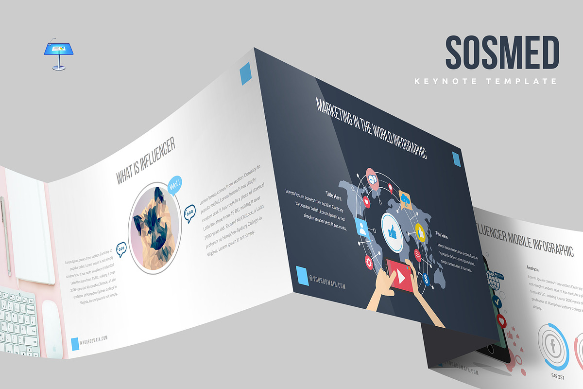Sosmed Keynote Template in PowerPoint Templates - product preview 8